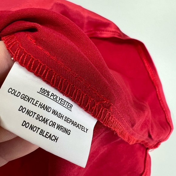 Selfie Leslie Come What May Pintuck Pleat Gathered Side Mini Dress Red NEW L/XL - Picture 14 of 16